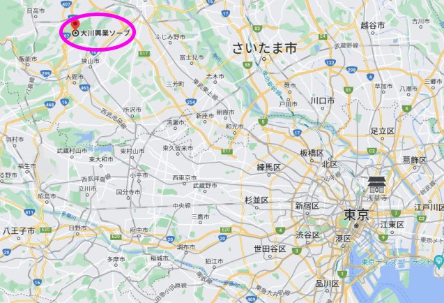 大川興業の位置